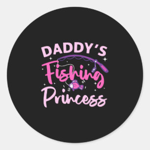 Sticker Rond Pêche pour femmes filles enfants basse pêcheuse pr