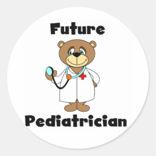 STICKER ROND PÉDIATRICIEN FUTUR