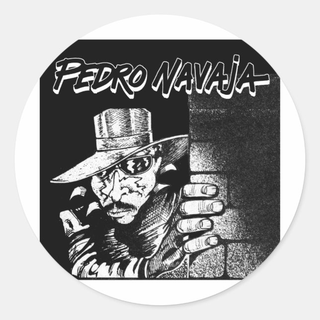 STICKER ROND PEDRO NAVAJA (Devant)