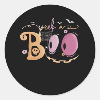 Sticker Rond Peekaboo Halloween Sloth Essential