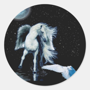 Sticker Rond PEGASUS et collection BLANCHE de RAVEN