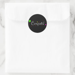 Sticker Rond Pegatina - ¡Felicidades !