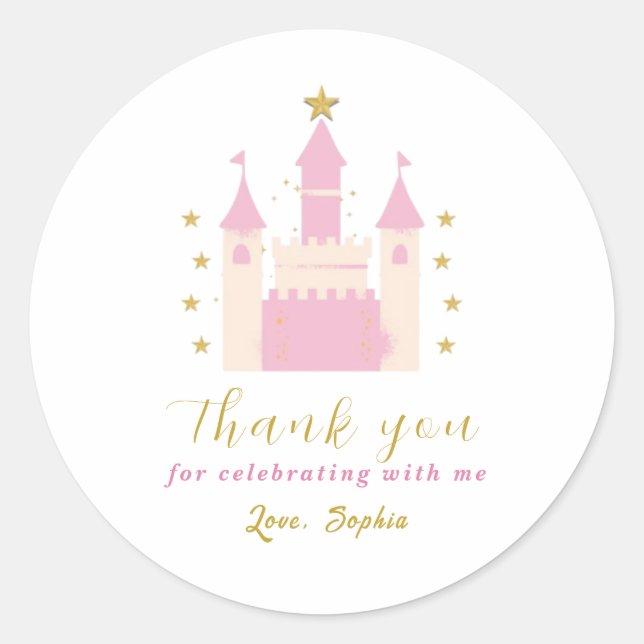 Sticker Rond Pegatina Redonda Personalizable - Castillo de Prin (Devant)