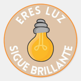 Sticker Rond Pegatina/Stickers redondo con frase Inspiradora