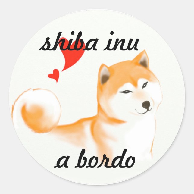 Sticker Rond Pegativa shiba inu (Devant)
