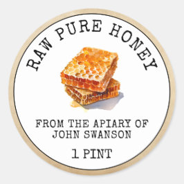 Sticker Rond Peigne de miel Apiary