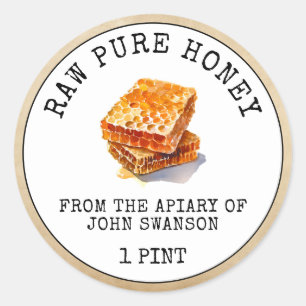 Sticker Rond Peigne de miel Apiary