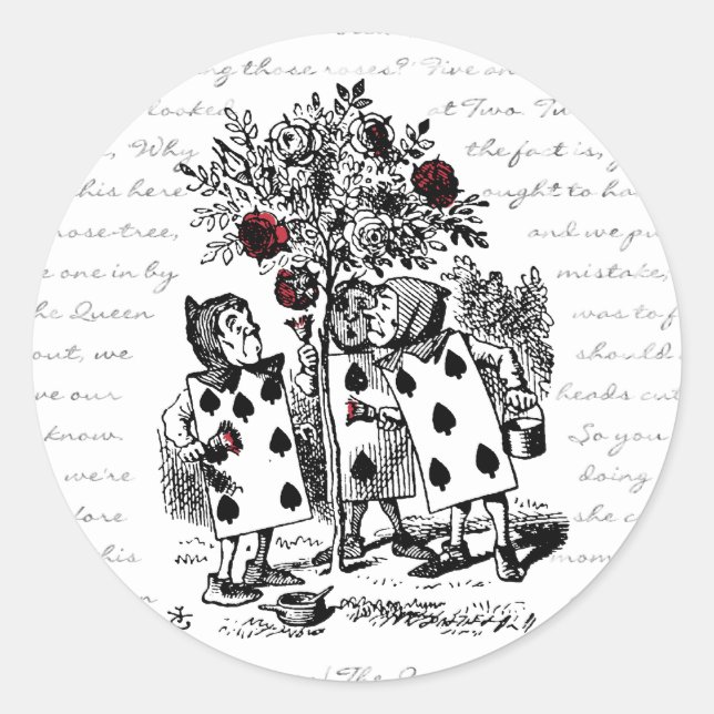 Sticker Rond Peindre le rouge Rose (Devant)