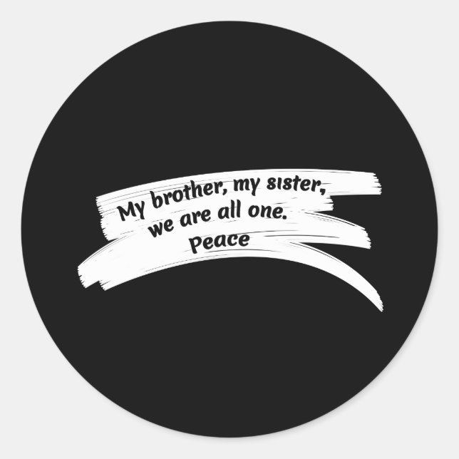 Sticker Rond Peindre un trait effacer le message de paix (Devant)