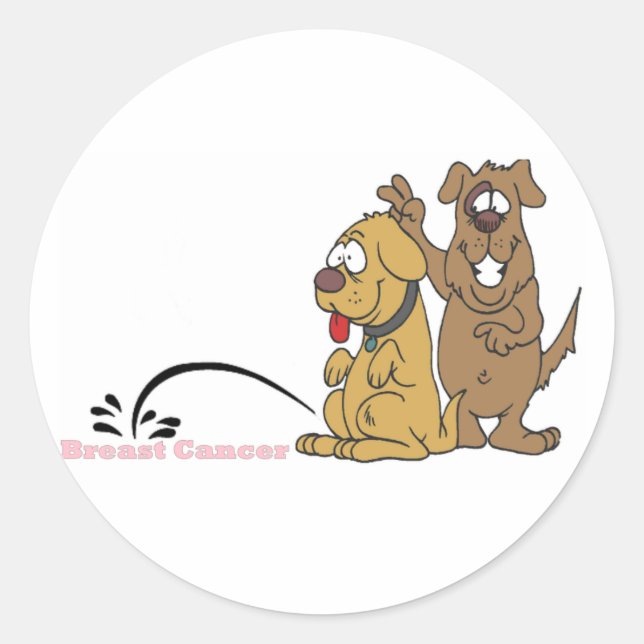 Sticker Rond Peine sur le cancer du sein (Devant)