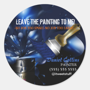Sticker Rond Peintres Peinture Promo Entreprise