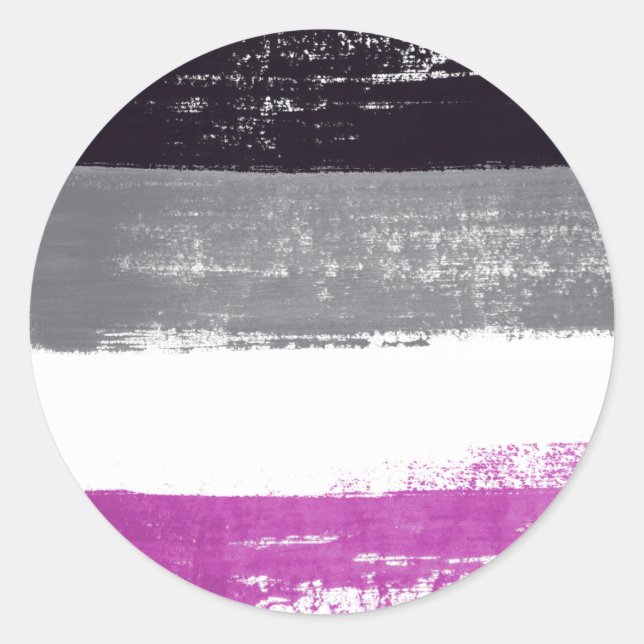 Sticker Rond Peinture de fierté sexuelle (Devant)