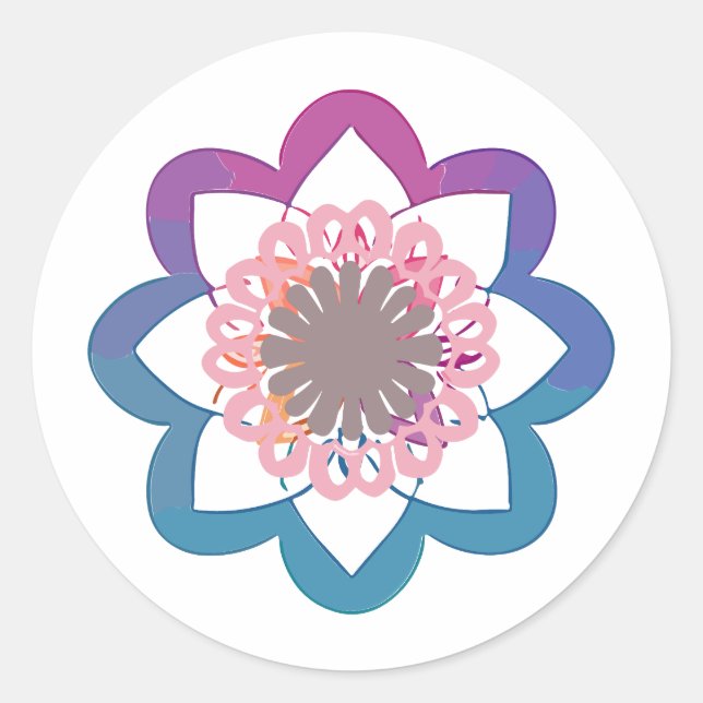 Sticker Rond peinture de mandala Gamut (Devant)