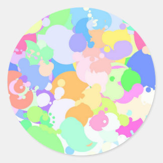 Sticker Rond Peinture éclatée