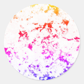 Sticker Rond Peinture en marbre rose orange violet Abstrait