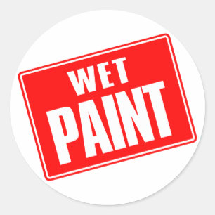 Sticker Rond Peinture humide