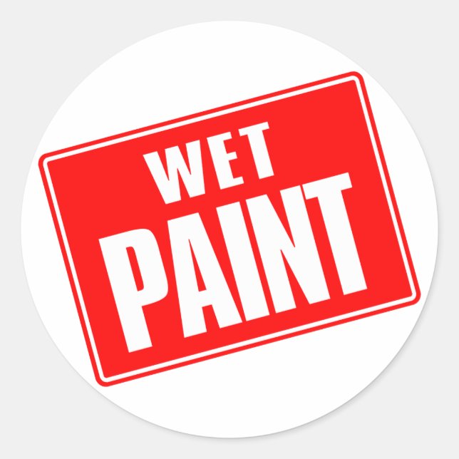 Sticker Rond Peinture humide (Devant)