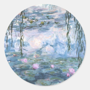Sticker Rond Peinture impressionniste de Claude Monet sur les n