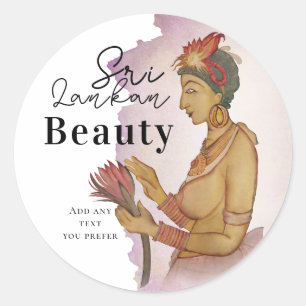 Sticker Rond Peintures sri-lankaises Sigiriya