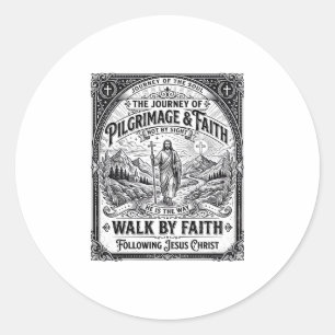 Sticker Rond Pèlerinage de Jésus Chemin Saint Voyage