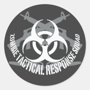 Sticker Rond peloton tactique 1 de réponse de zombi