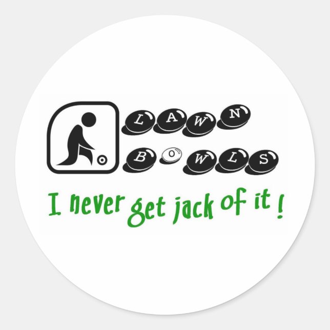 Sticker Rond Pelouse Bowles - Je N'En Ai Jamais Capsule (Devant)
