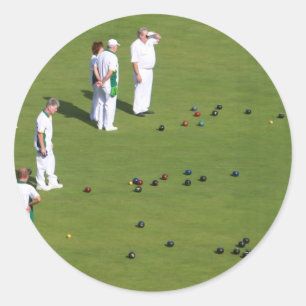 Sticker Rond Pelouse Bowls Angleterre