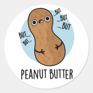 Sticker Rond Peluche à noix amusante au beurre d'arachide