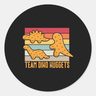 Sticker Rond Peluche de nugget de poulet dinosaure Dino Chicken
