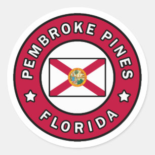 Sticker Rond Pembroke Pines Floride