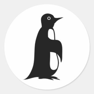 Sticker Rond Penguin Penguins hiver Design Antarctique Cadeau