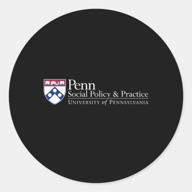 Sticker Rond Penn Quakers'S School of Social Policy Practice (Devant)