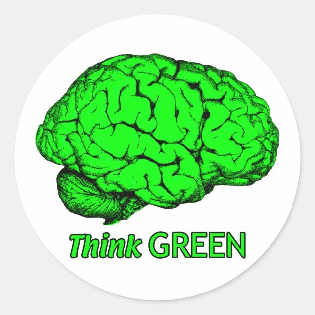 Sticker Rond Penser VERT (Devant)