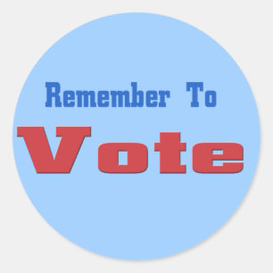 Sticker Rond Pensez à voter