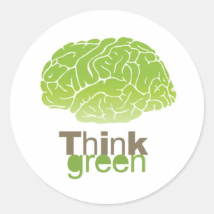 STICKER ROND PENSEZ VERT