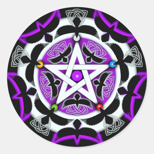 Sticker Rond Pentacle de Julia Crow (Devant)