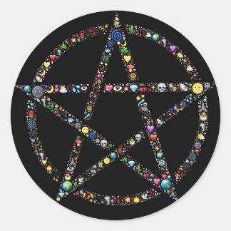 Sticker rond Pentacle Five Elements