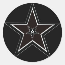 Pentacle noir et argent avec pentagramme inversé