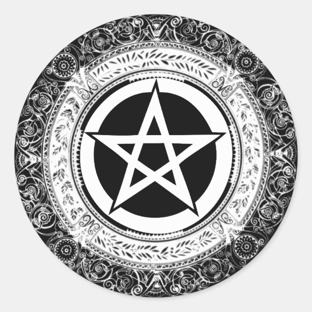 Sticker Rond Pentacle ordonné (Devant)