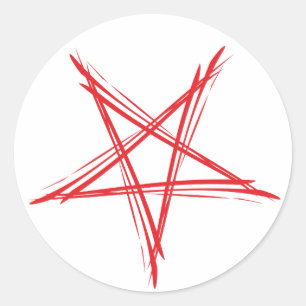 Sticker Rond Pentagramm pentacle