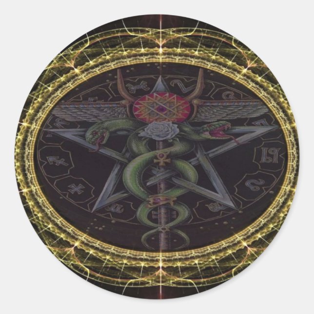 Sticker Rond Pentagramme (Devant)