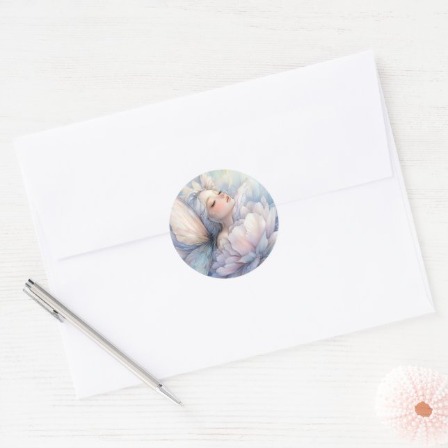 Sticker Rond Peony Of The Dawn (Enveloppe)