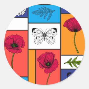 Sticker Rond Pépites dans des boîtes colorées