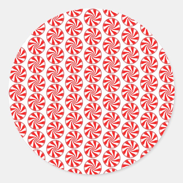 Sticker Rond Pepperment de Noël (Devant)