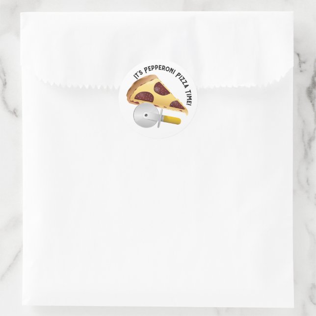 Sticker Rond Pepperoni Pizza (Sac)