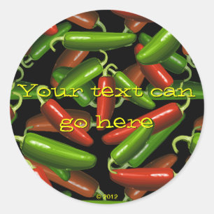 Sticker Rond Peppers chili