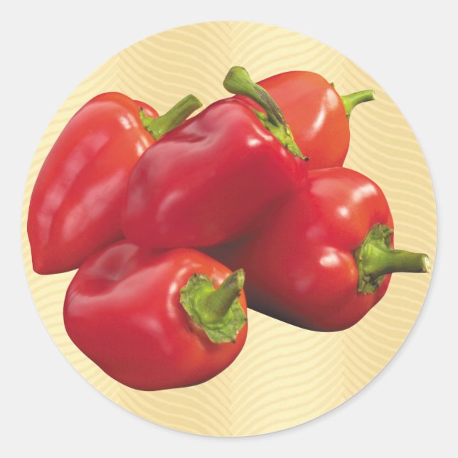 Sticker Rond Peppers Red Bell (Devant)