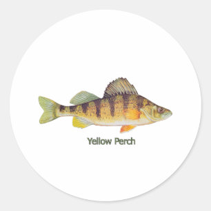 Sticker Rond Perche jaune (titre)