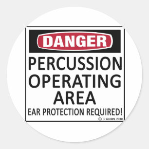 Sticker Rond Percussion de la zone d'exploitation