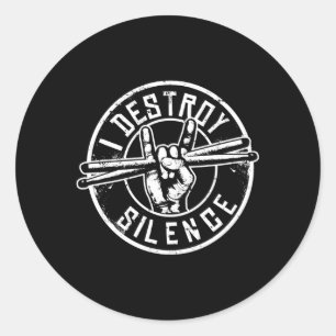 Sticker Rond Percussion musicienne